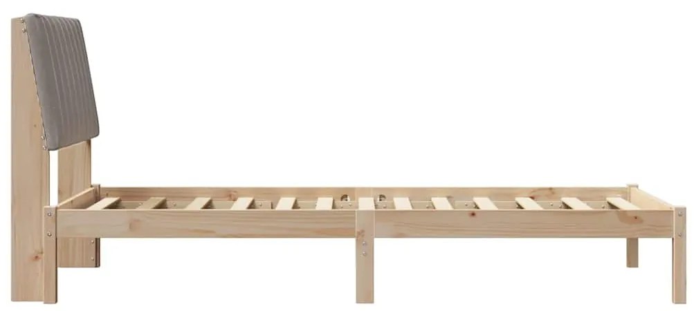 vidaXL Σκελετός Κρεβατιού Καφέ 90 x 190 cm Στερεά ξυλεία πεύκου