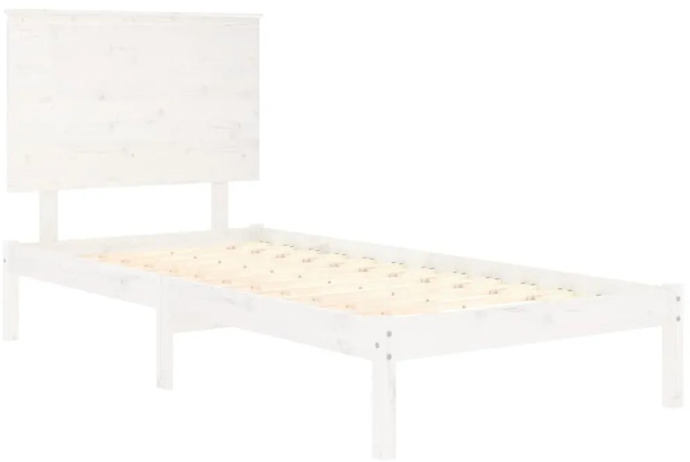 vidaXL Σκελετός Κρεβ. Χωρίς Στρώμα Λευκό 90x200 εκ Μασίφ Πεύκο