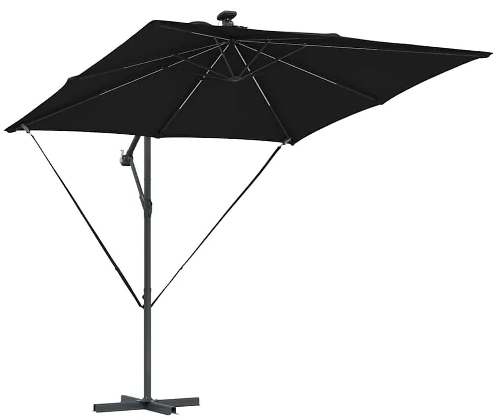 vidaXL Ομπρέλα Cantilever Banana Μαύρο 249 x 249 x 250 εκ.