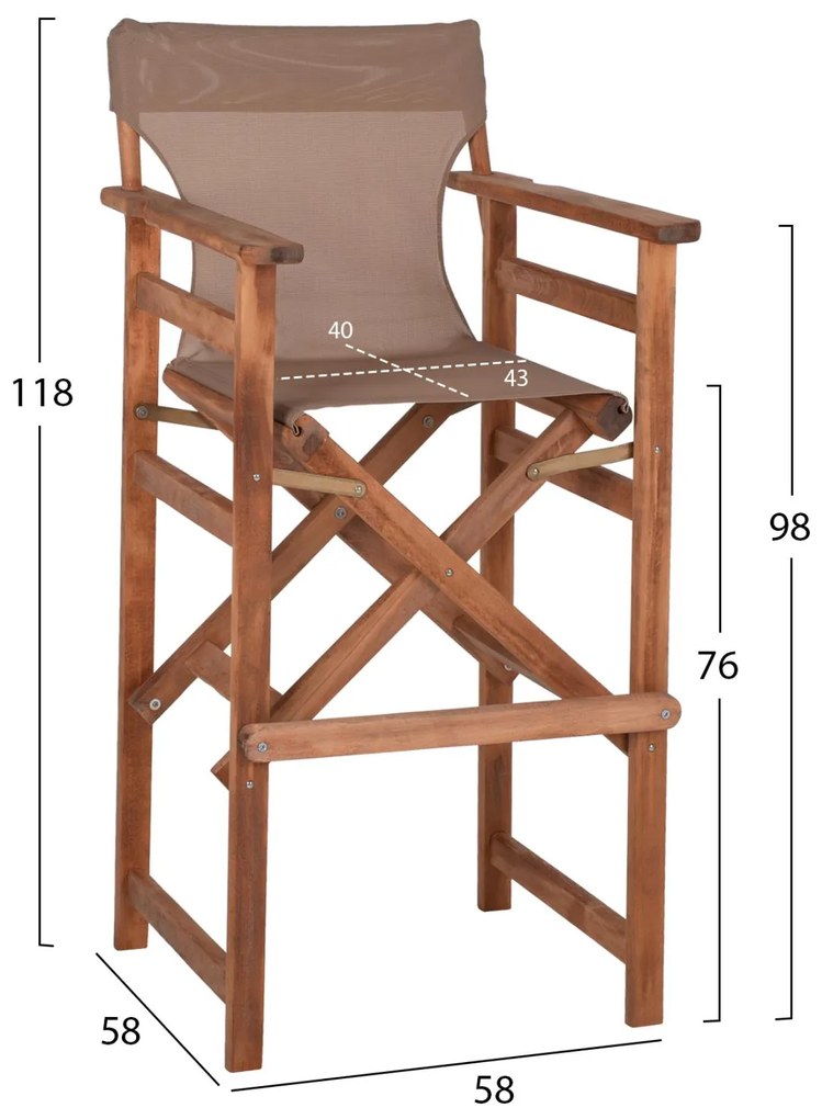 ΣΚΑΜΠΟ ΣΚΗΝΟΘΕΤΗ ΛΗΜΝΟΣ ΚΑΡΥΔΙ ΜΕ TEXTILENE ΜΟΚΑ  58x58x118Yεκ. 58x58x118 εκ.