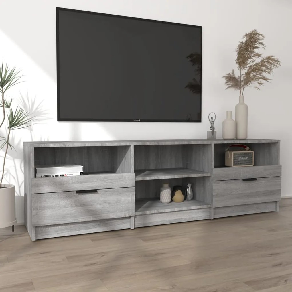 vidaXL Έπιπλο Τηλεόρασης Γκρι Sonoma 150x33,5x45 εκ. από Επεξεργ. Ξύλο
