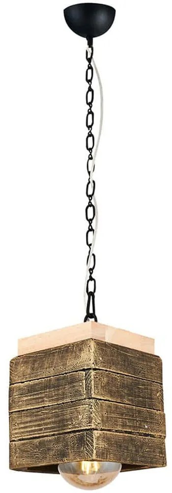 Φωτιστικό Οροφής 414LRC1525 16x16x120cm 1xE27 40W Antique Gold Opviq