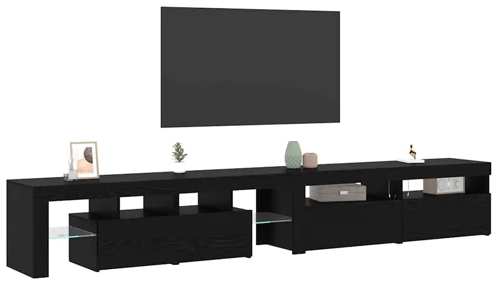 vidaXL Ντουλάπες Τηλεόρασης 3 pcs Μαύρη δρυς 260 x 36.5 x 40 εκ