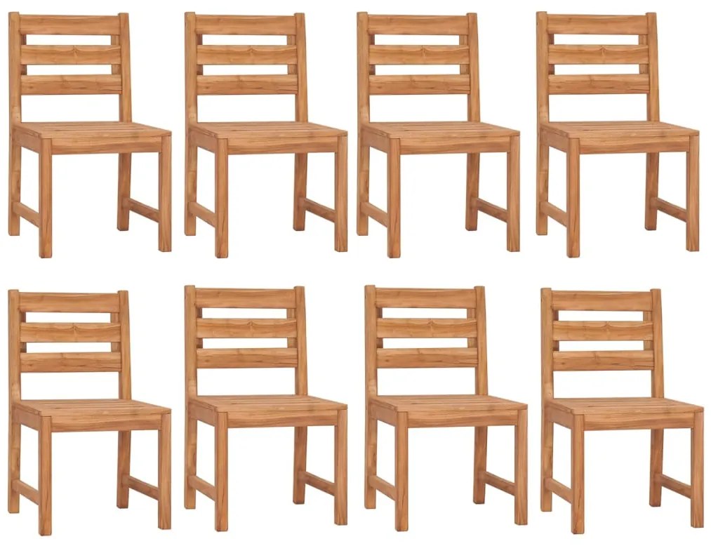 vidaXL Σετ Τραπεζαρίας Κήπου 9 Τεμαχίων από Μασίφ Ξύλο Teak