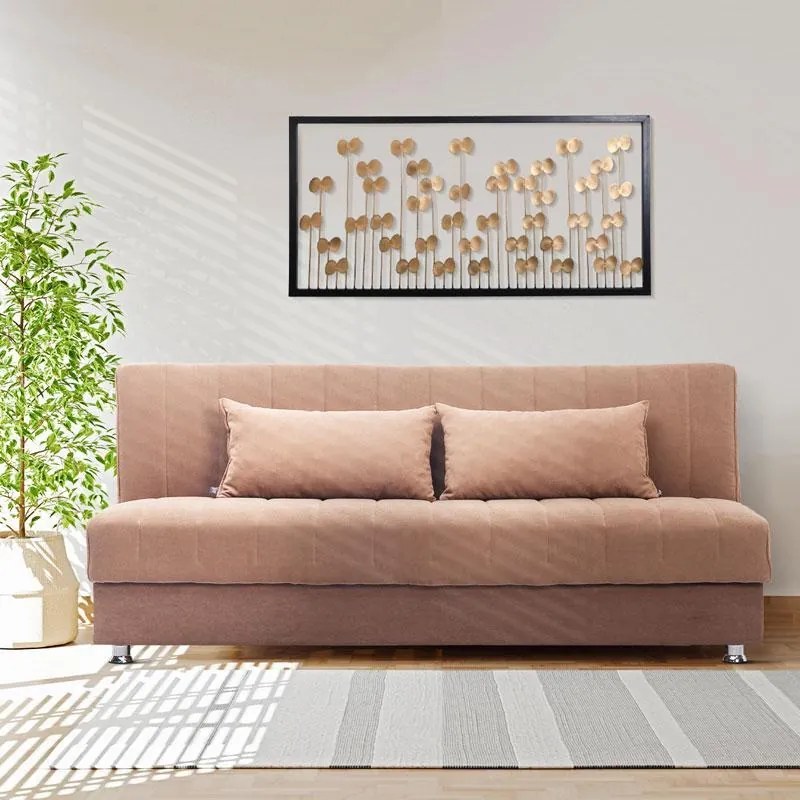 Καναπές - Κρεβάτι New Leon FL342 Καφέ -Καφέ Ρίγα 190x85x83 εκ. 190x85x83 εκ.