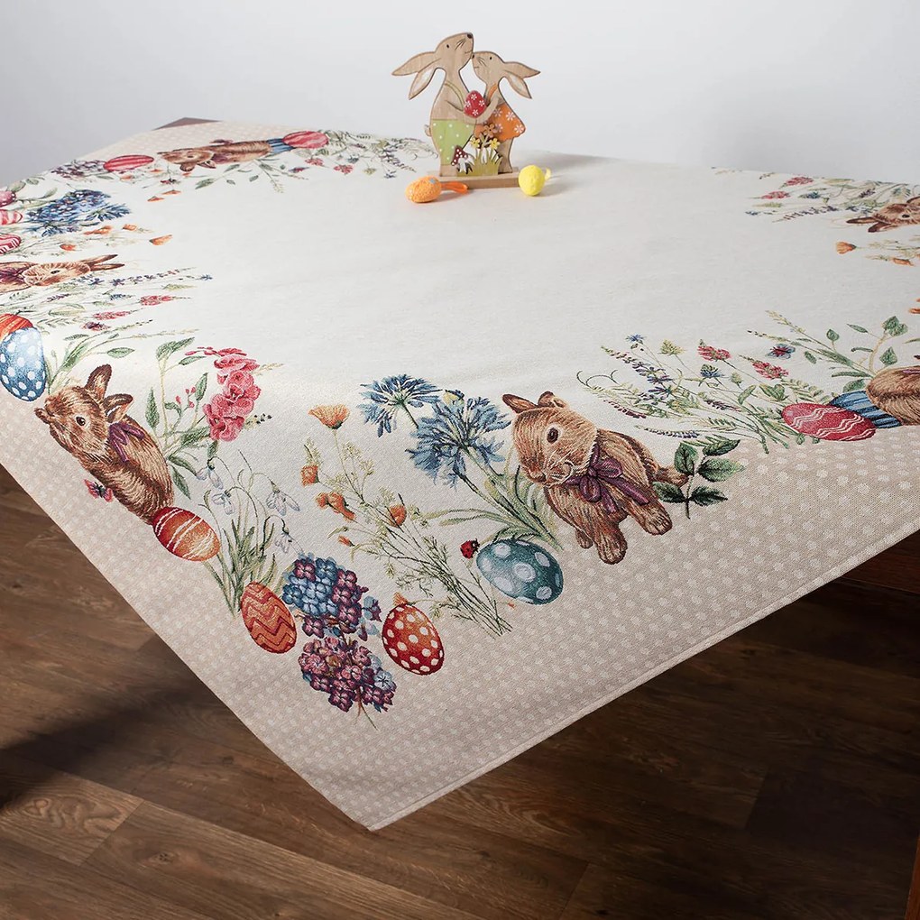 Πασχαλινό Τραπεζομάντηλο (140x180) Silk Fashion Easter Dots