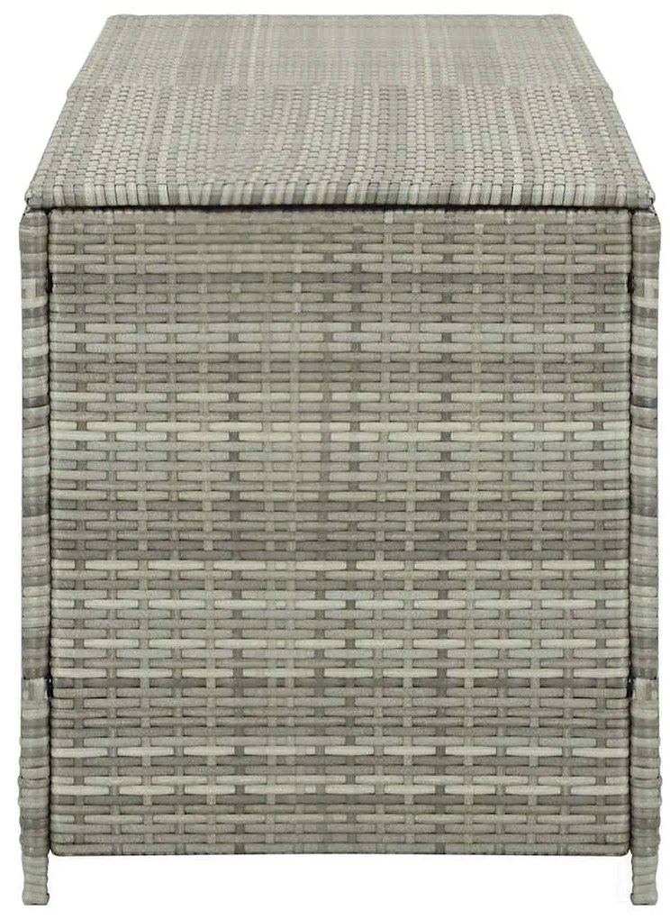 vidaXL Κουτί Αποθήκευσης Κήπου Γκρι 200x50x60 εκ. από Συνθετικό Ρατάν