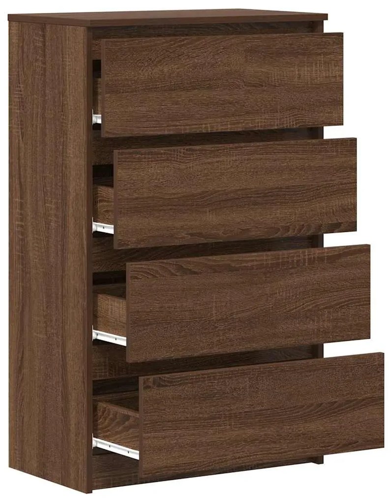 vidaXL Συρταριέρα Καφέ Δρυς 60 x 35 x 98,5 εκ. από Επεξεργασμένο Ξύλο