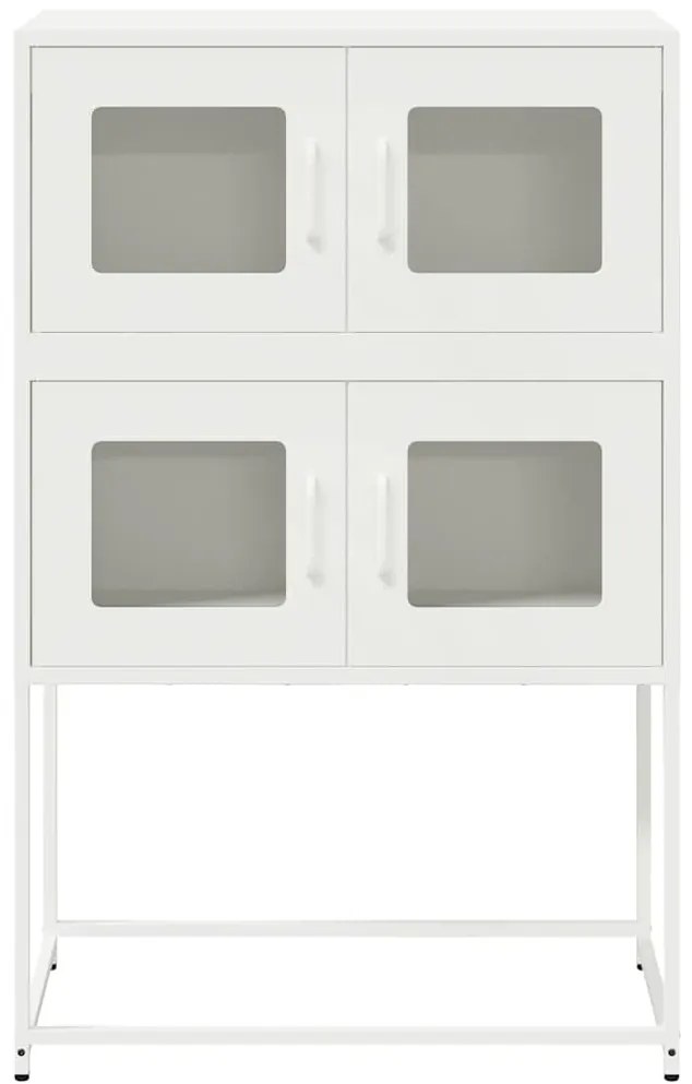 vidaXL Highboard Λευκό 68x39x107 cm Ατσάλι