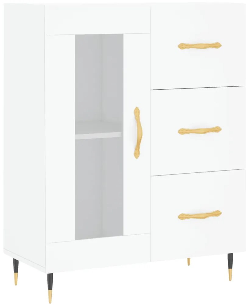 vidaXL Ντουλάπι Λευκό 69,5x34x180 εκ. από Επεξεργασμένο Ξύλο