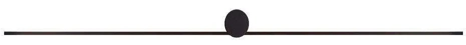 Φωτιστικό Τοίχου- Απλίκα Pin Led L 8130 121x6,5cm 1x15W Black Nowodvorski Aluminum,PC