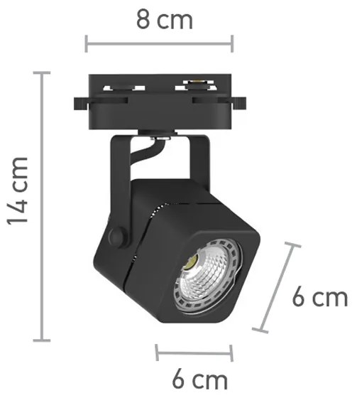 Σποτ Ράγας Μαύρο 1XGU10 D:8cmX14cm (T00700-BL) - T00700-BL - T00700-BL