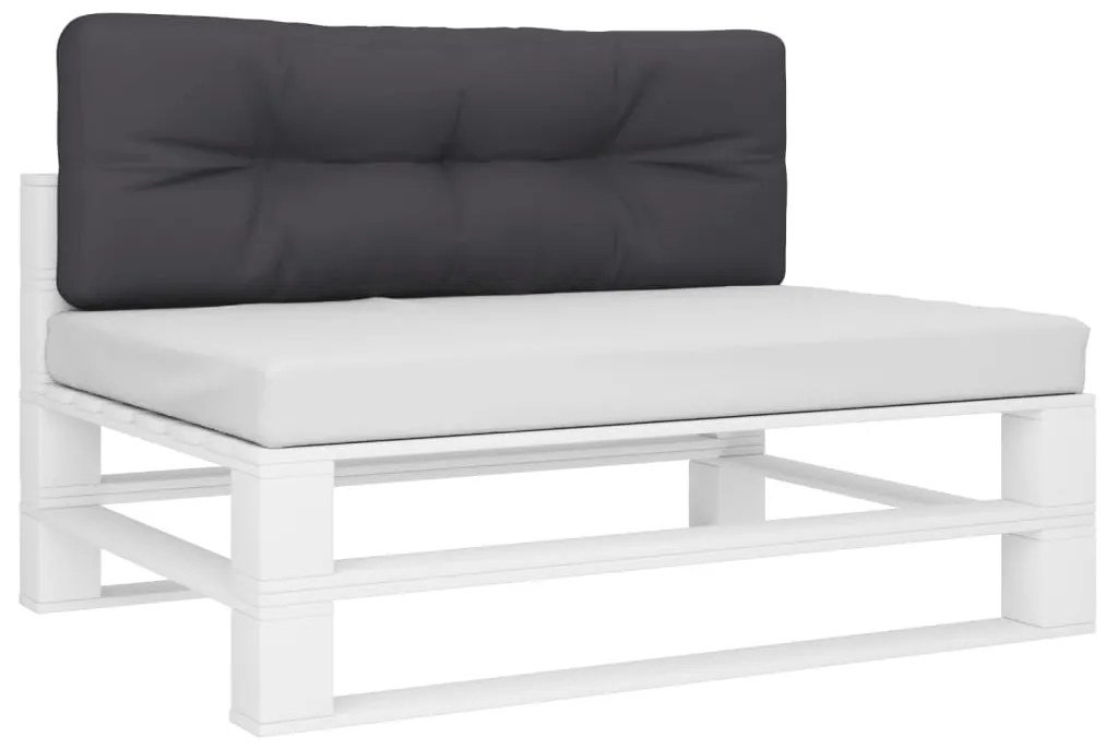 vidaXL Μαξιλάρι Παλέτας Ανθρακί 120 x 40 x 12 εκ. Υφασμάτινο