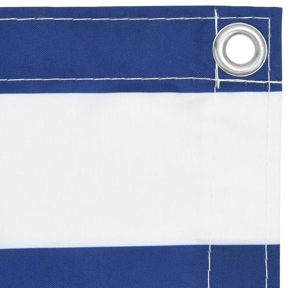 Διαχωριστικό Βεράντας Λευκό/Μπλε 75 x 400 εκ. Ύφασμα Oxford - Πολύχρωμο