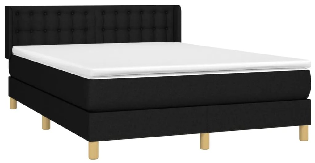 ΚΡΕΒΑΤΙ BOXSPRING ΜΕ ΣΤΡΩΜΑ ΜΑΥΡΟ 140X190 ΕΚ. ΥΦΑΣΜΑΤΙΝΟ 3130587