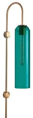 Απλίκα Φωτιστικό Τοίχου Γυαλί H70 Φ15 Eurolamp-144-56001-Πράσινο 144-56001
