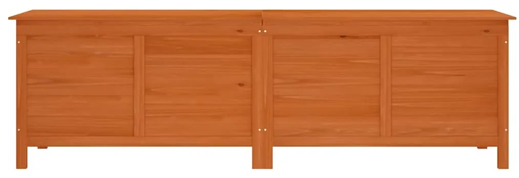 vidaXL Μπαούλο Αποθ. Κήπου Καφέ 198,5x50x56,5εκ Μασίφ Ξύλο Ελάτης