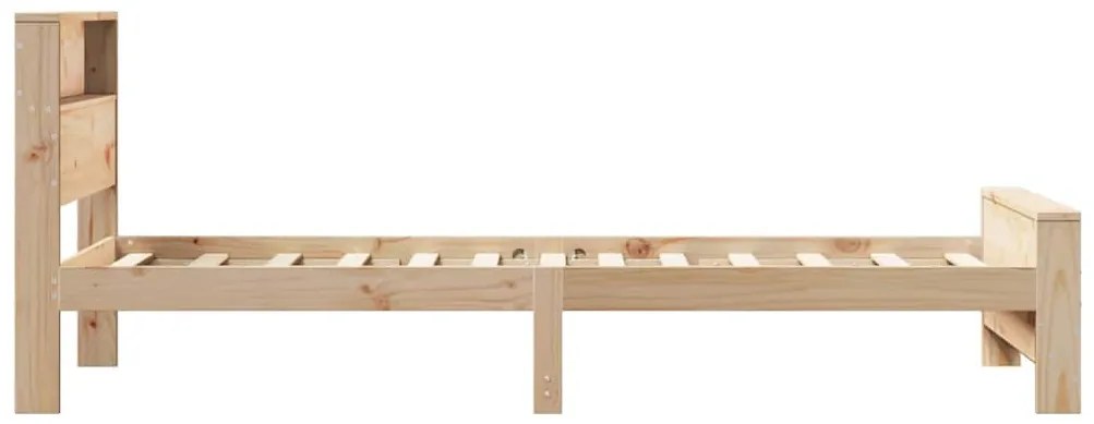 vidaXL Σκελετός Κρεβατιού Καφέ 80 x 200 cm Μασίφ ξύλο πεύκου