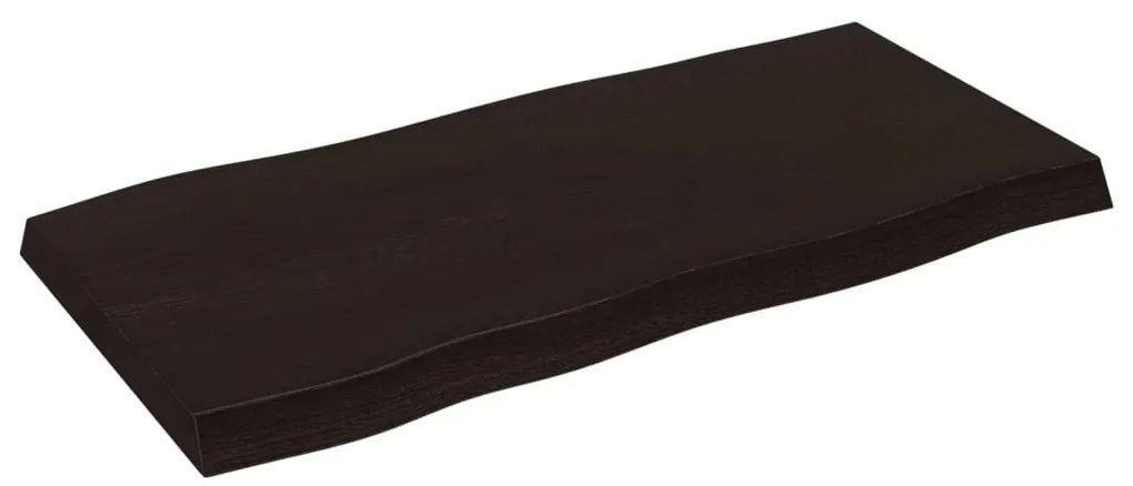 vidaXL Επιφ Τραπεζιού Αν Καφέ 100x50x(2-6)εκ.Ακατέργ. Μασίφ Ξύλο Δρυός