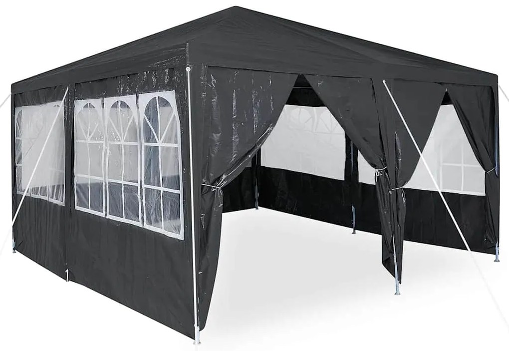 vidaXL Σκηνή Πάρτυ Γκρι και Λευκό 400 x 400 x 266 εκ