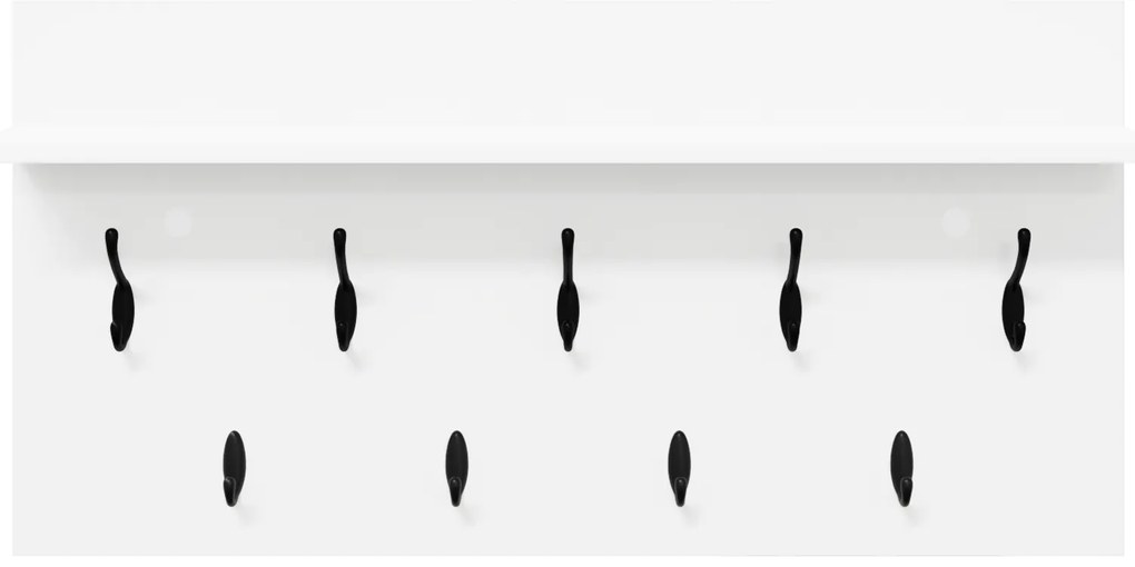 vidaXL Τοίχου Κρεμάστρα Λευκό 80 x 40 x 12 cm Επεξεργασμένο ξύλο