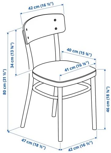 LISABO/IDOLF τραπέζι και 4 καρέκλες 991.614.85