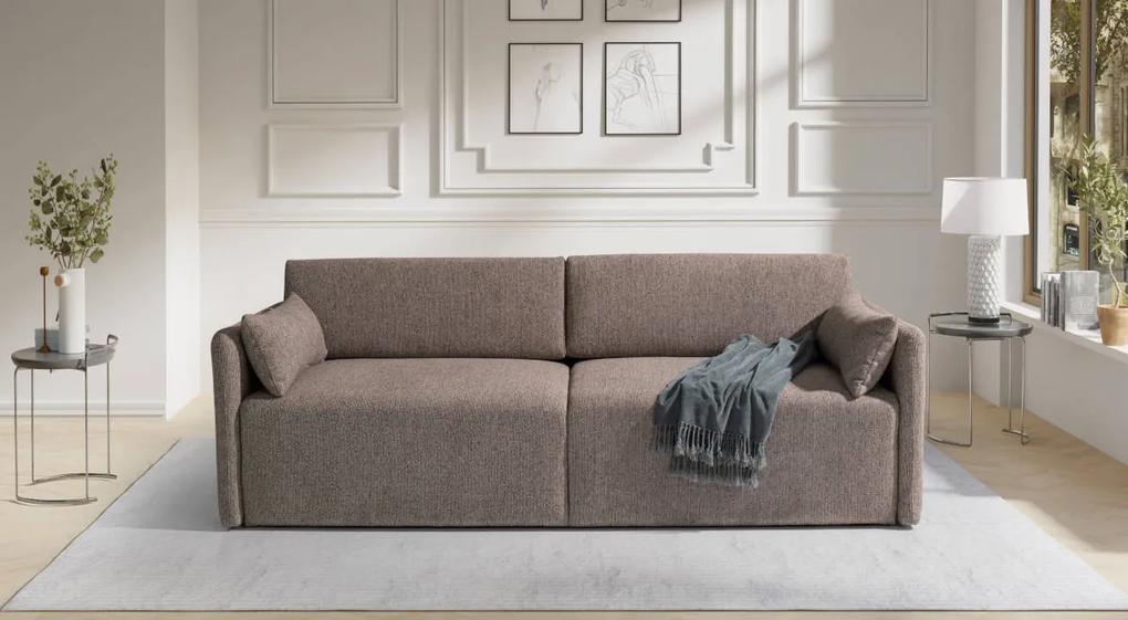 Καναπές-Κρεβάτι τριθέσιος Barni καφέ 222x93x79cm - MBR4589