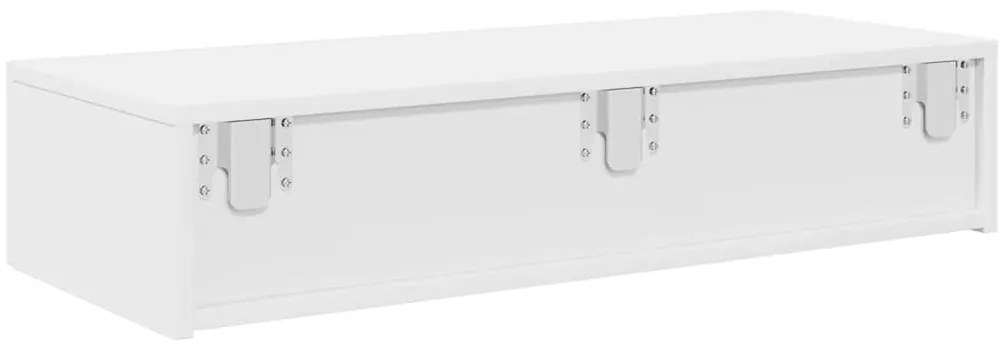 vidaXL Ράφι τοίχου με συρτάρια Λευκό 80x33x17 cm Κατασκευασμένο ξύλο