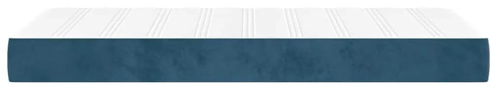 vidaXL Στρώμα με Pocket Springs Σκούρο Μπλε 80x220x20 εκ. Βελούδινο