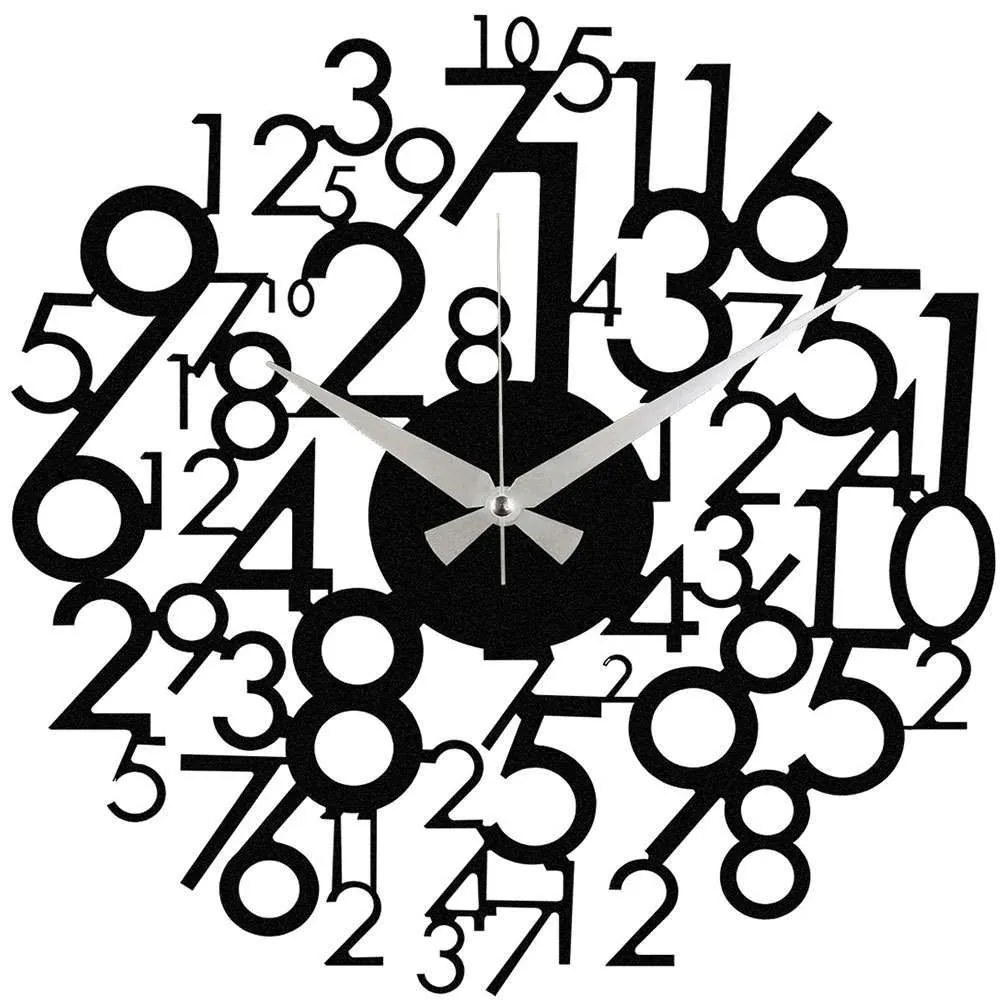 Ρολόι Τοίχου Enzoclock 279ENZ1419 Φ48cm Black Wallity Metal