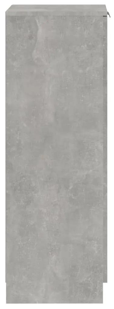 Παπουτσοθήκη Γκρι Σκυροδέματος 30x35x100 εκ. Επεξεργασμένο Ξύλο - Γκρι
