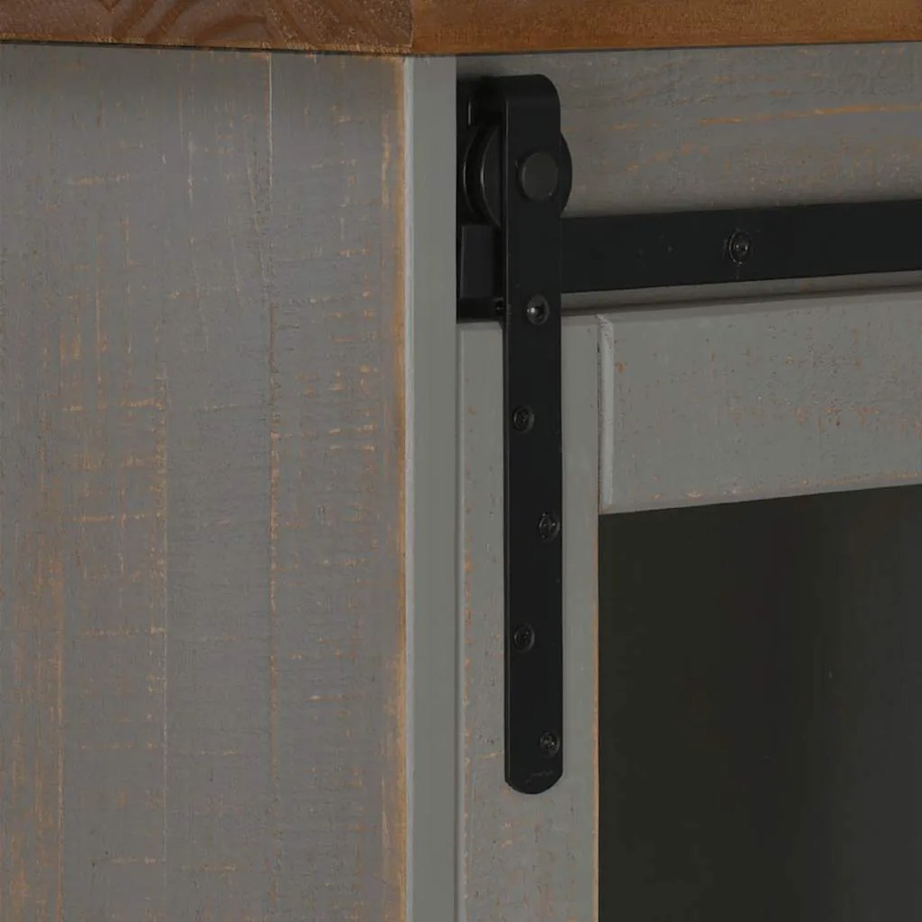 vidaXL Sideboard HALDEN 2 συρόμενες πόρτες γκρι 112x40x80 cm