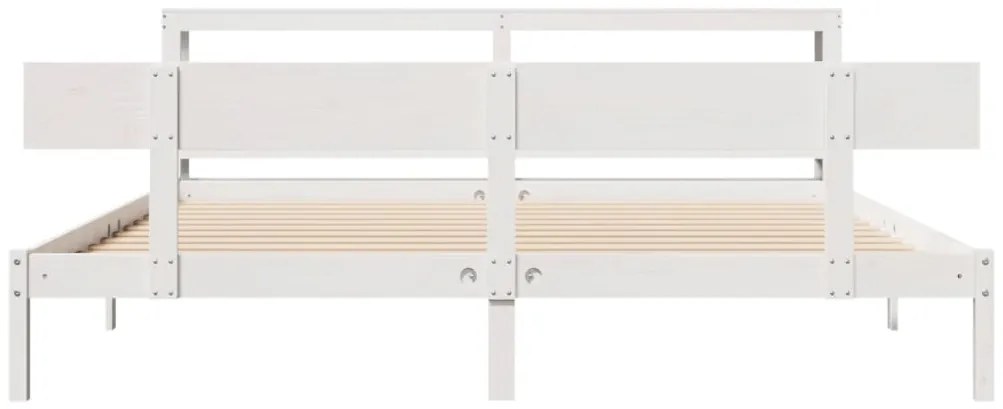 vidaXL Σκελετός Κρεβ. Χωρίς Στρώμα Λευκό 180x200 εκ Μασίφ Πεύκο