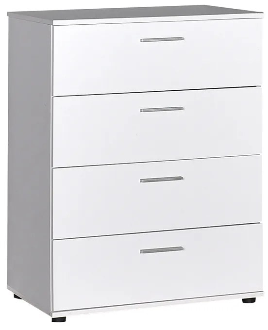 Συρταριέρα Trendline Megapap χρώμα λευκό 73x44x96εκ.