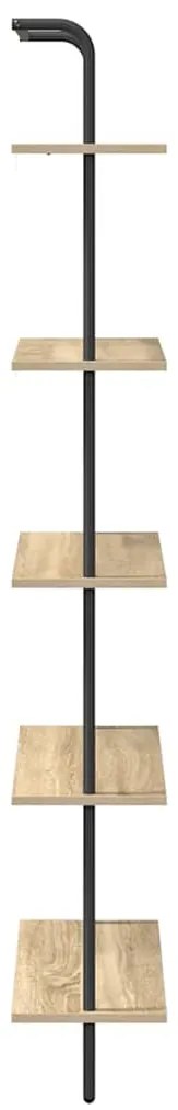 vidaXL Ράφι Βιβλίων Sonoma Δρυς 60 x 24 x 168 εκ. Επεξεργασμένο ξύλο