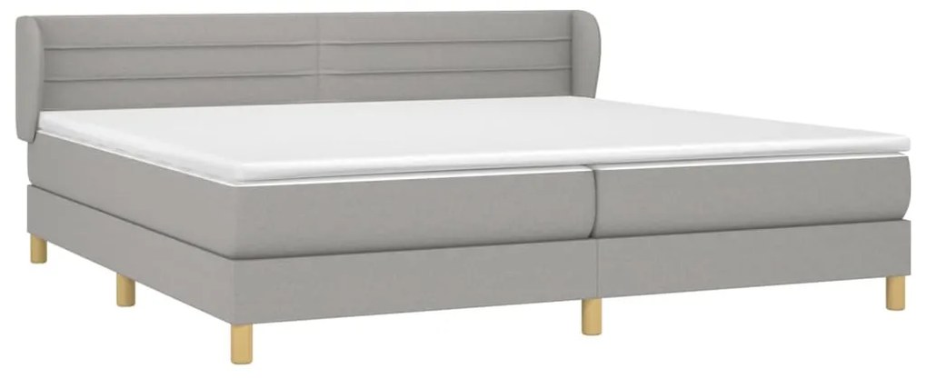 ΚΡΕΒΑΤΙ BOXSPRING ΜΕ ΣΤΡΩΜΑ ΑΝΟΙΧΤΟ ΓΚΡΙ 200X200 ΕΚ. ΥΦΑΣΜΑΤΙΝΟ 3126909