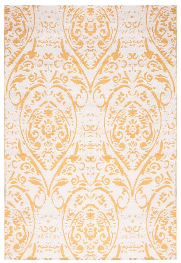 vidaXL Χαλί εξωτερικού χώρου ARAKIL Κίτρινο 140x200 cm PP