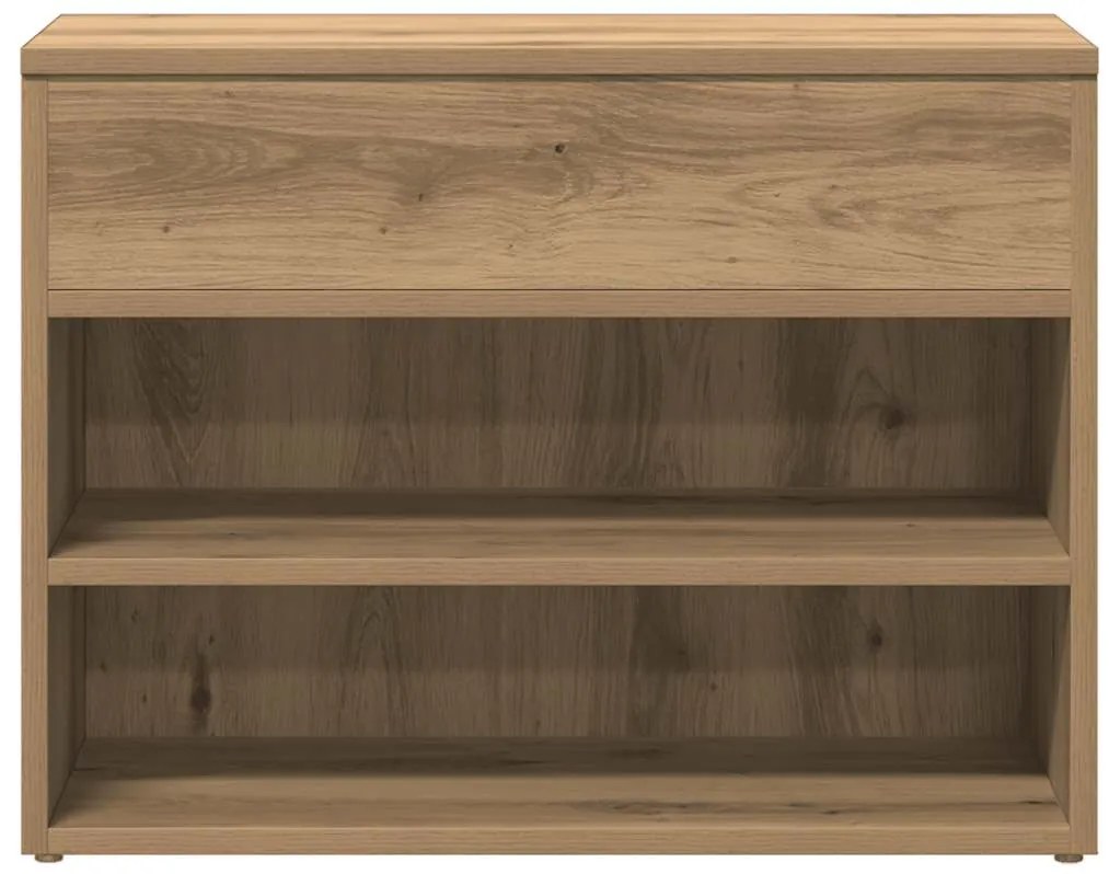 vidaXL Πάγκος Παπουτσιών τεχνίτης Δρυς 60x30x45 εκ. Επεξεργασμένο Ξύλο