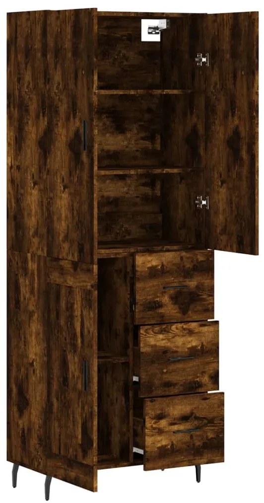 vidaXL Ντουλάπι Καπνιστή Δρυς 69,5x34x180 εκ. από Επεξεργασμένο Ξύλο