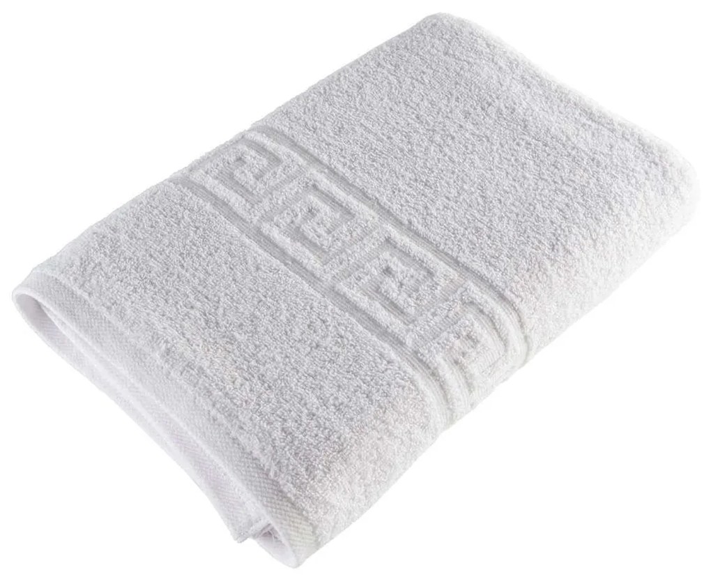 Πετσέτα Ξενοδοχείου Μαίανδρος White 100% Cotton 500gsm Σώματος 70x140cm 100% Cotton