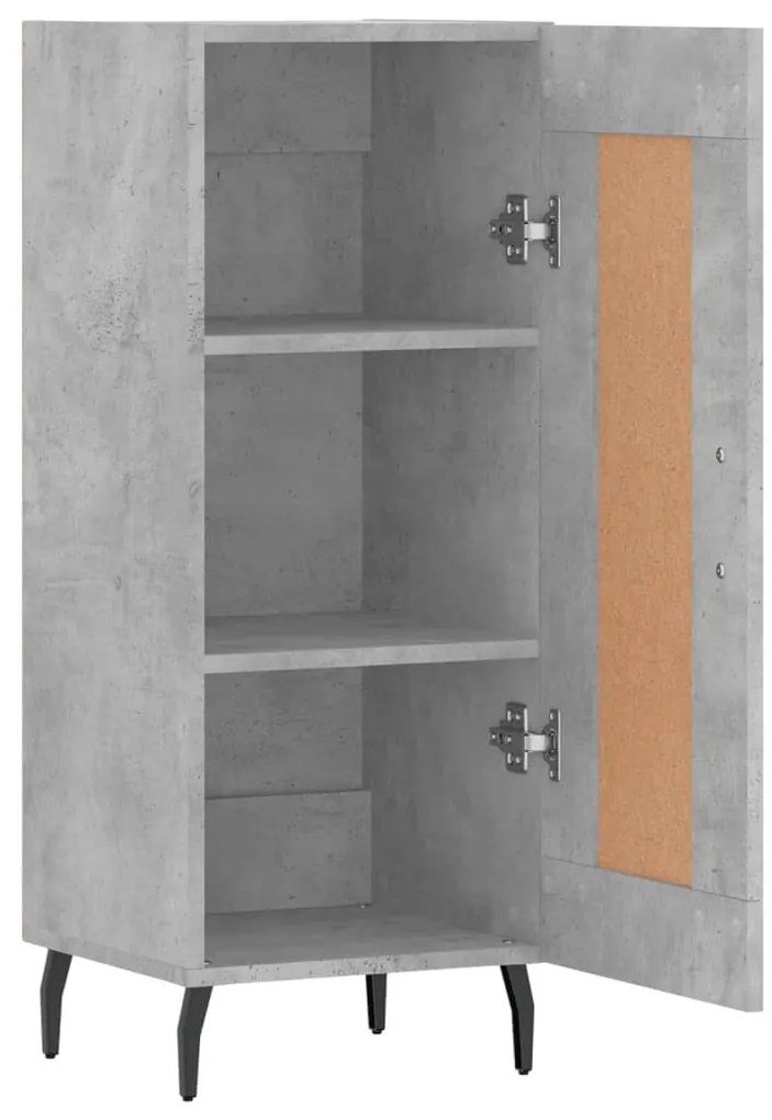 vidaXL Ντουλάπι Γκρι Σκυροδέματος 34,5x34x90 εκ. Επεξεργασμένο Ξύλο