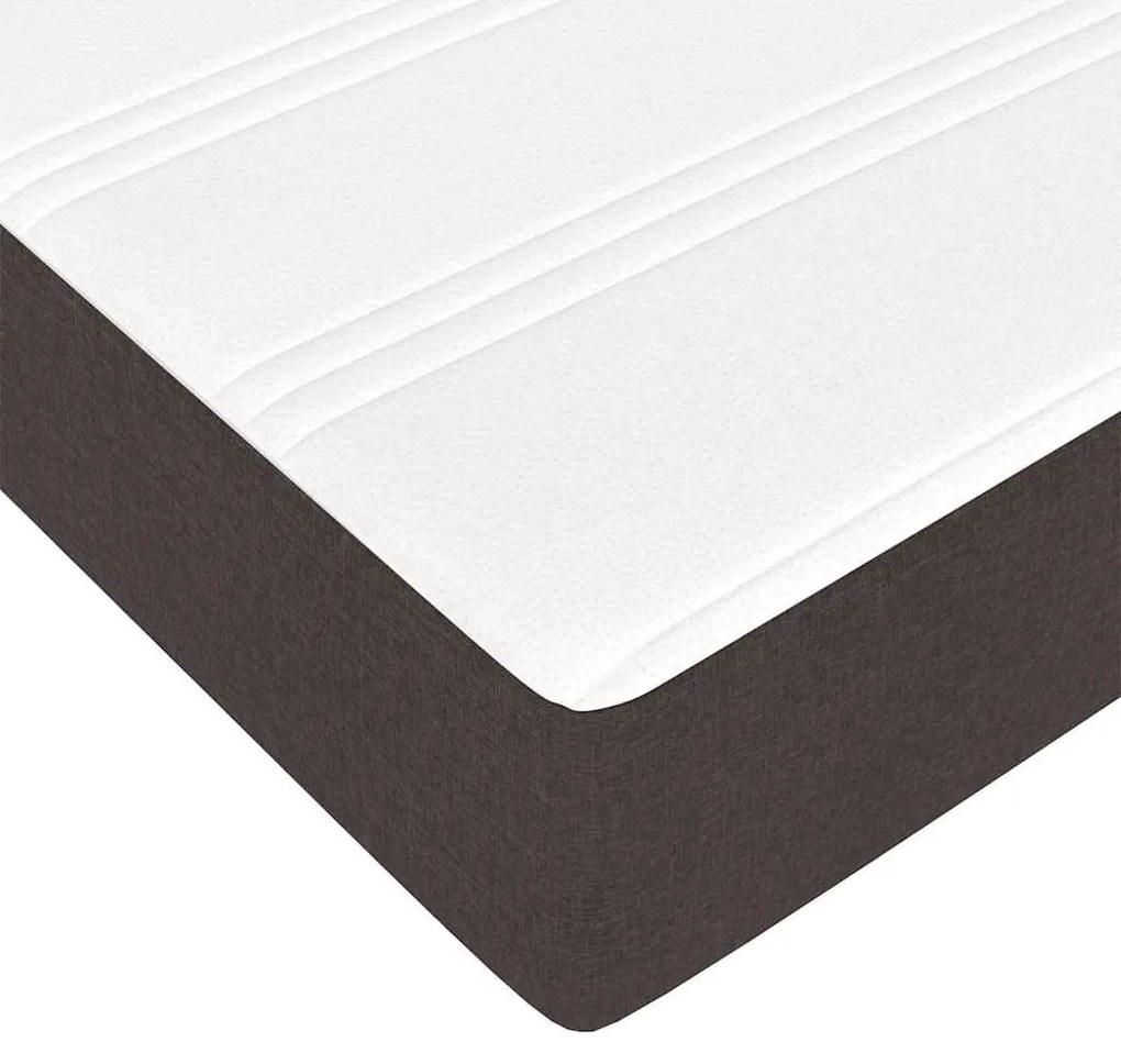 vidaXL Κρεβάτι με ελατήρια Καφέ 80 x 200 cm Ύφασμα, Επεξεργασμένο Ξύλο