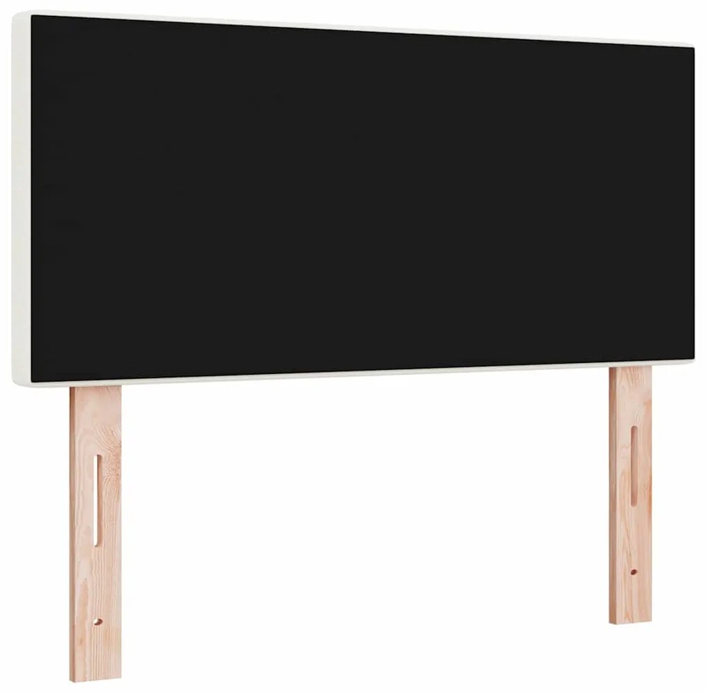 vidaXL Κεφαλάρι με κεφαλάρι Κρεμ 80 cm Ύφασμα Ριμπ