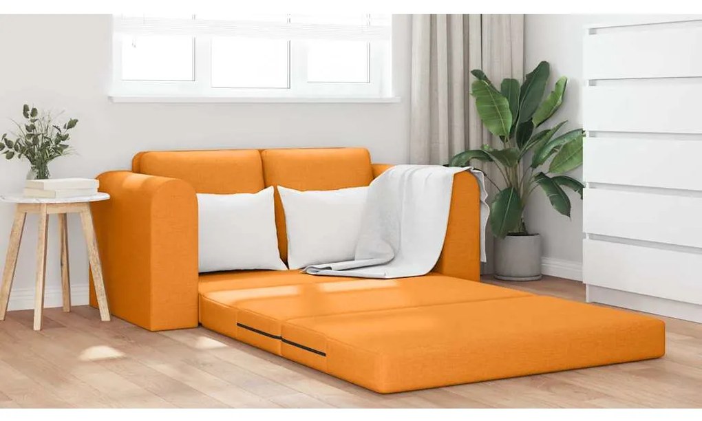 vidaXL Κρεβάτι καναπές Σκούρο κίτρινο 148 x 71 x 83 εκ. ύφασμα