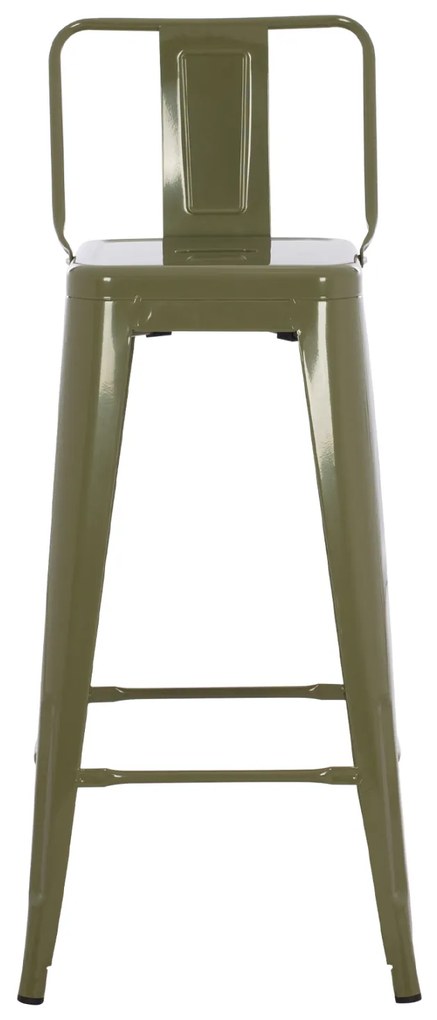 ΣΚΑΜΠΟ BAR ME ΠΛΑΤΗ ΜΕΤΑΛΛΙΚΟ MELITA-PRO HM8643.43 DARK OLIVE GREEN 42x42x100Υεκ. (1 Τεμμάχια)