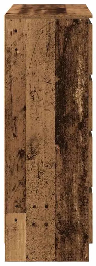 Sideboard Παλιό ξύλο 80x35x99 cm Ξύλο μηχανής - Καφέ
