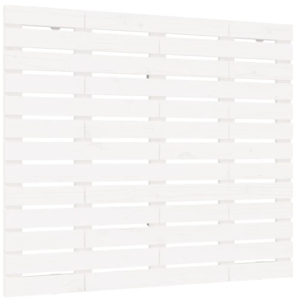 vidaXL Κεφαλάρι Τοίχου Λευκό 96x3x91,5 εκ. από Μασίφ Ξύλο Πεύκου