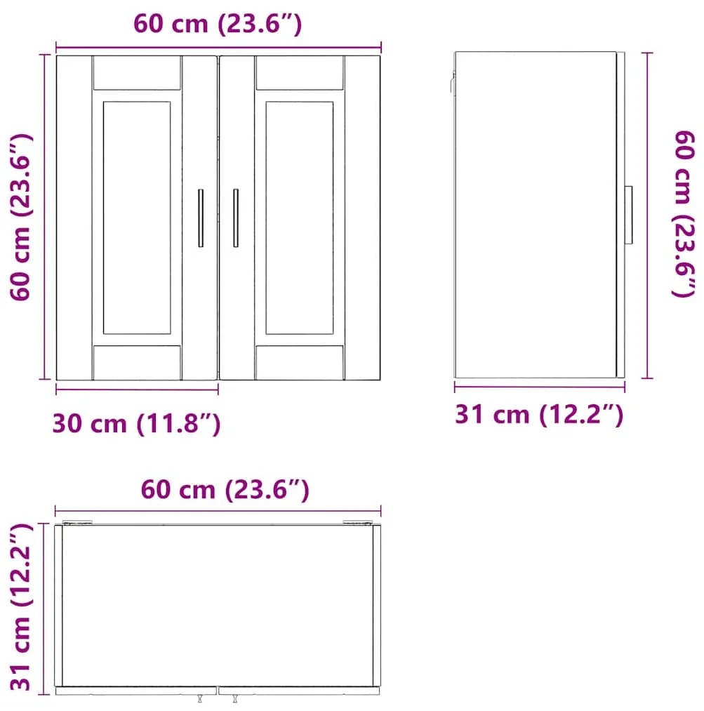 ΝΤΟΥΛΑΠΙ ΤΟΙΧΟΥ ΚΟΥΖΙΝΑΣ "PORTO" SONOMA OAK ENGINEERED WOOD 854060