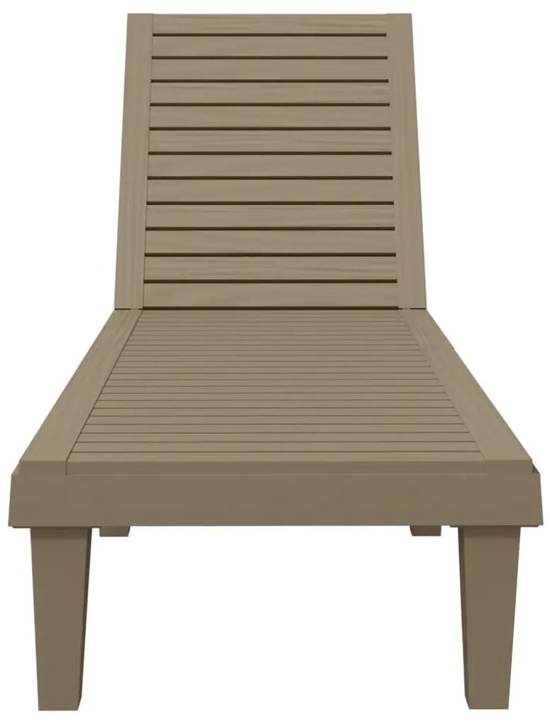 vidaXL Ξαπλώστρα Ανοιχτό Καφέ 155 x 58 x 83 εκ. από Πολυπροπυλένιο