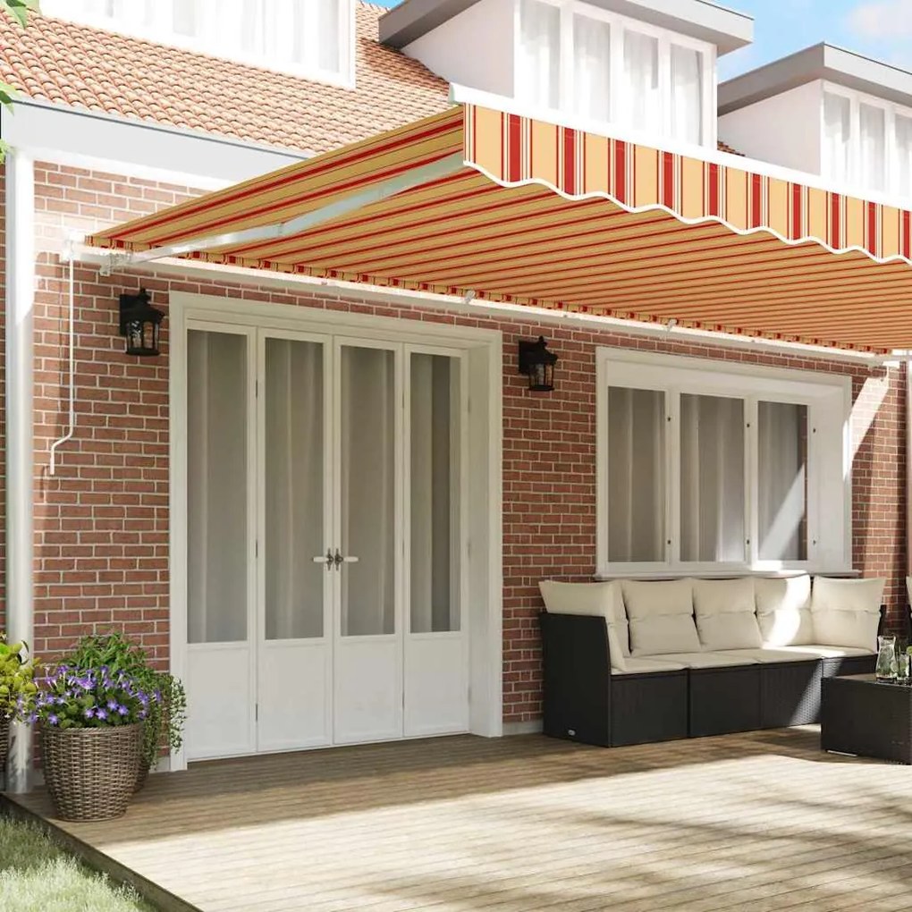 vidaXL Σκηνίτσα Αναδιπλούμενη Striped Κίτρινο, Πορτοκαλί. 600 x 300 εκ